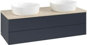 V&B Waschtischunterschrank Antao ohne Frontstruktur in Blau lackiert, B/T/H: 120 x 50 x 36 cm - Bild 1
