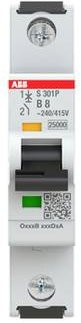 ABB S301P-B8 Leitungsschutzschalter 8A 240V grau - Bild 1