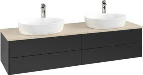 V&B Waschtischunterschrank Antao ohne Frontstruktur, blau lackiert, B/T: 160 x 50 cm - Bild 1