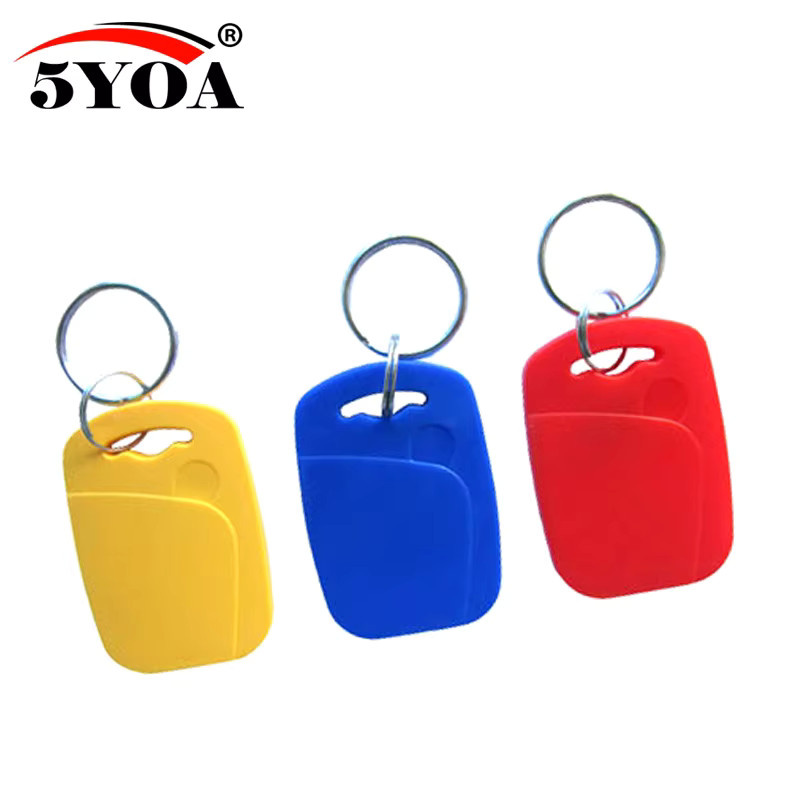 5YOA Dual Chip UID RFID Keyfobs Set, 10 Stück, Blau, 125 KHz und 13,56 MHz, T5577 EM4305 Frequenz Verbund Schlüssel Tags - Bild 1