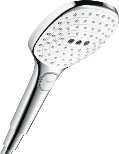Hansgrohe Raindance Select E Handbrause 120, 3 Strahlarten, Weiß-Chrom - Bild 1