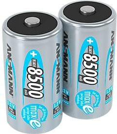 Ansmann maxE NiMH Akku D Typ, 2 Stück, 8500 mAh, Silber - Bild 2