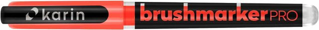 karin Brushmarker PRO Neon Orange Red 4020 Brushmarker mit Nylonspitze - Bild 1