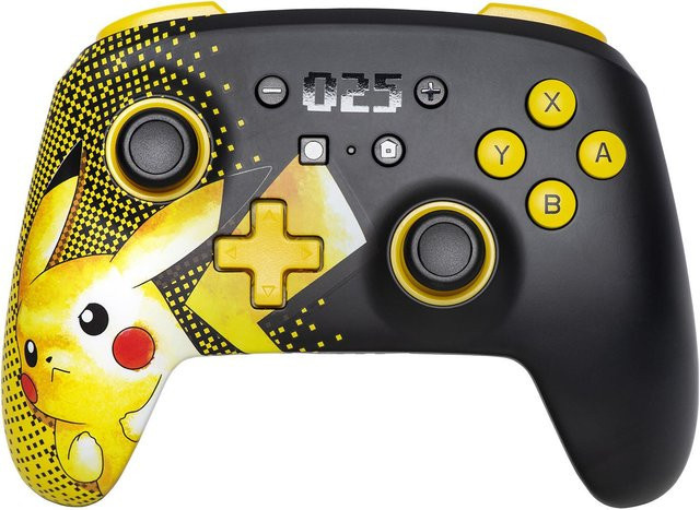 PowerA Wireless Controller für Nintendo Switch mit Pikachu Design in Gelb via Bluetooth und USB-C - Bild 1