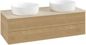 V&B Waschtischunterschrank Antao ohne Frontstruktur in Honey Oak, B/T/H: 120 x 36 x 50 cm - Bild 1