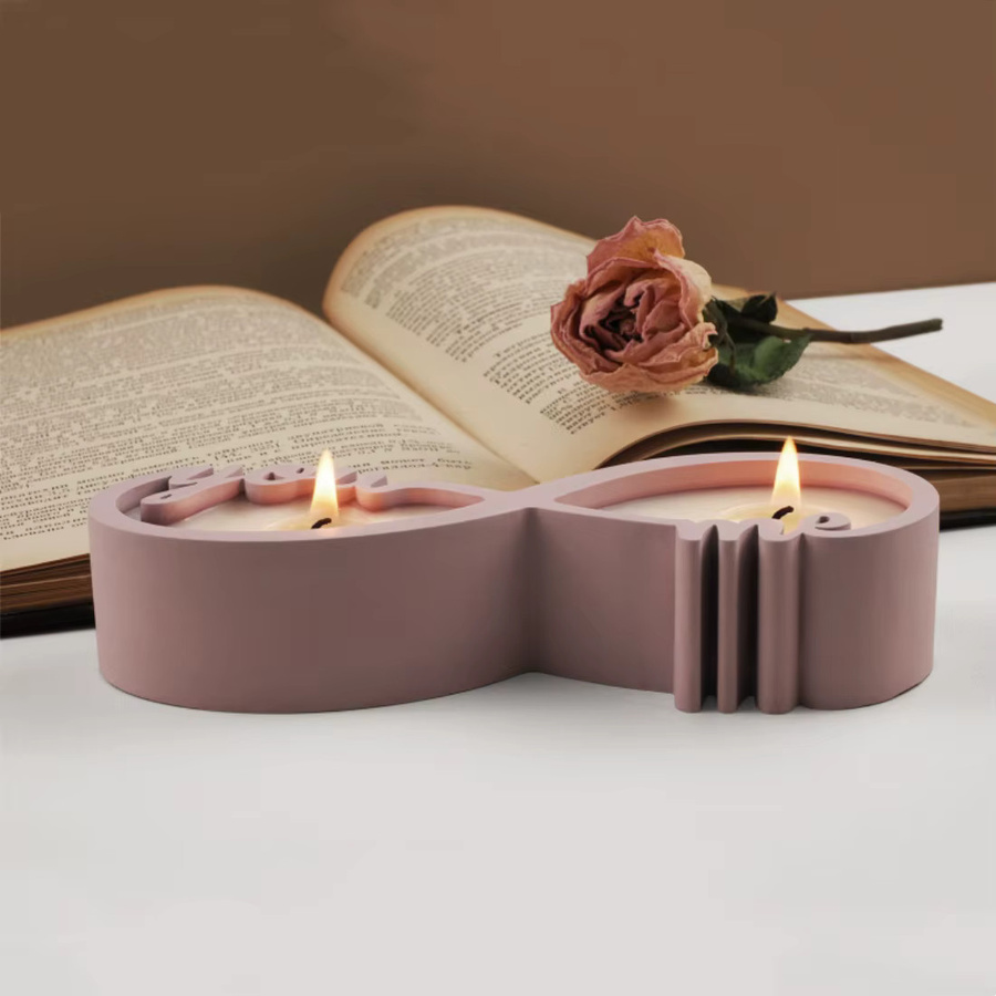 DIY YOU And ME Silikonform Eternal Love für Kerzenständer und Dekoartikel aus Gips oder Zement - Bild 2