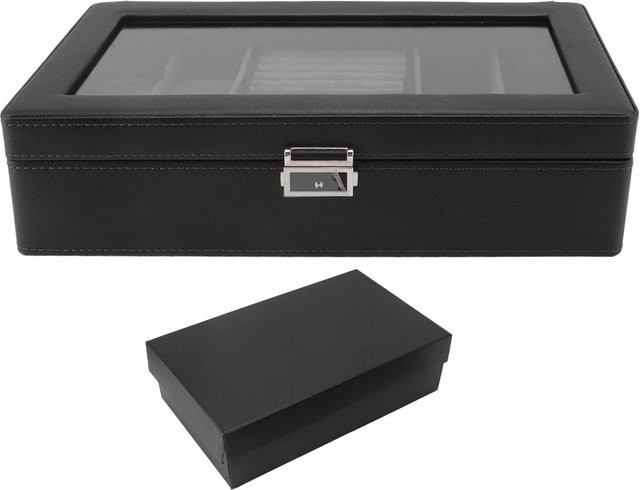 aimo Uhren-Aufbewahrungsbox, abschließbar, transparenter Deckel, gray - Bild 1