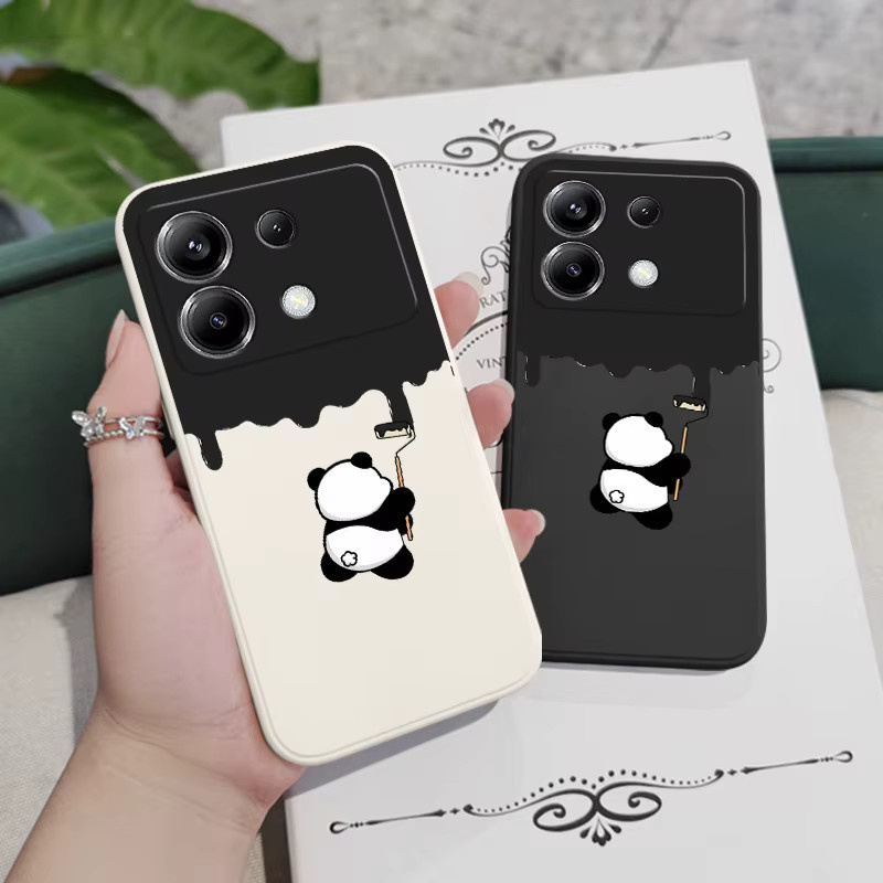 Silikon Handyhülle Panda Design für Xiaomi Poco F8 F7 X7 X6 F6 M6 M5 M5S F5 X5 F4 X4 M4 F3 M3 X3 Pro 4G 5G GT in Grün - Bild 4