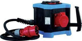 HEDI Steckdosenverteiler IP44 mit 3x Schuko und 2x CEE 5x16A in Schwarz-Blau - Bild 1