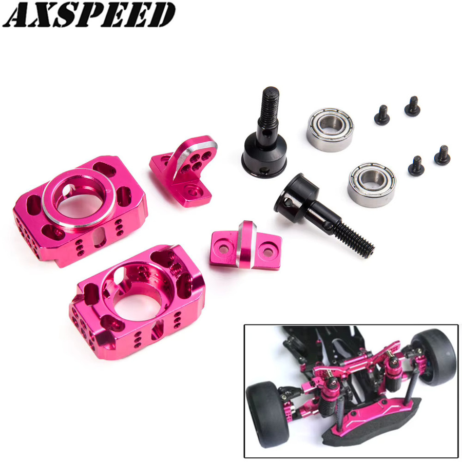 AXSPEED RC Auto Achsschenkel Kit Aluminium, verstellbarer Lenkbecher, Zubehör - Bild 2