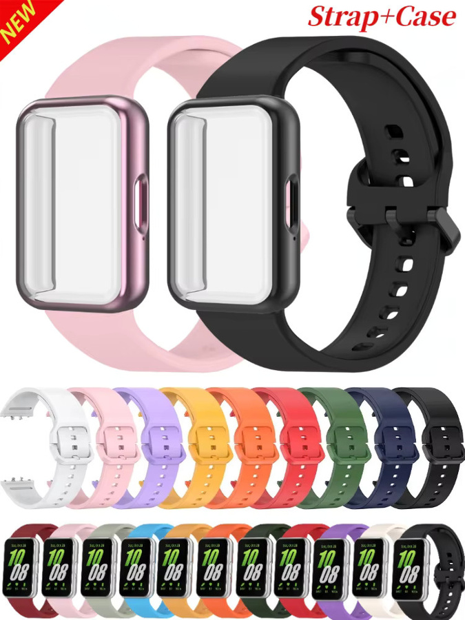 Samsung Silikonarmband + Hülle Kit für Galaxy Fit 3, Schwarz, Unisex - Bild 4
