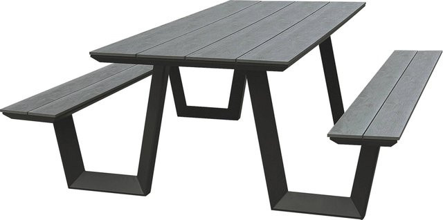 Pocoline Gartensitzgruppe aus pulverbeschichtetem Aluminium in Anthrazit - Bild 1