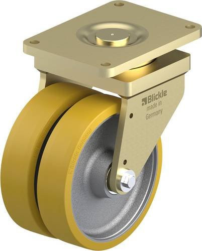 Blickle Doppel-Lenkrolle LSD-GTH 404K-42 in Silber mit Rad-Durchmesser 400 mm und einer Tragfähigkeit von 6800 kg - Bild 1