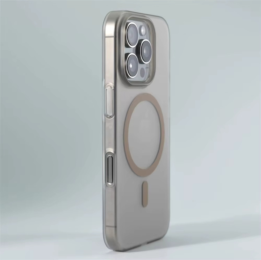 YUEDESHENG Ultradünne Magnetische Schutzhülle für iPhone 17, 16, 15, 14, 13, 12 Pro Max, Matt und Transluzent, Farbe: Transparent - Bild 2