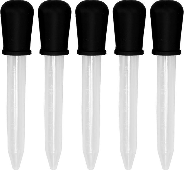 Neoglint Transferpipetten aus Silikon 5 ml, 5 Stück, Schwarz und Weiß - Bild 1