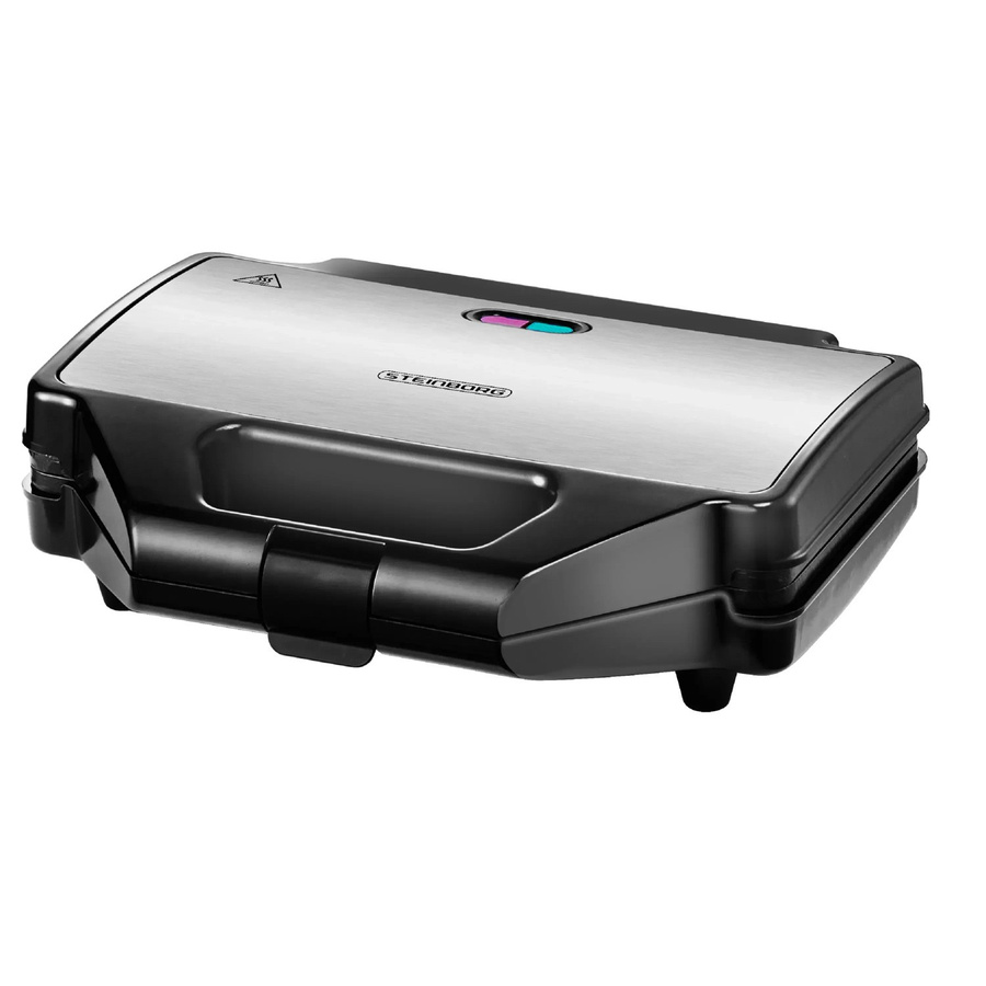 Steinborg Sandwichmaker aus Edelstahl in Silber mit Antihaftbeschichtung und 1000 Watt, B/T/H: 28,5 x 25,0 x 8,5 cm - Bild 3