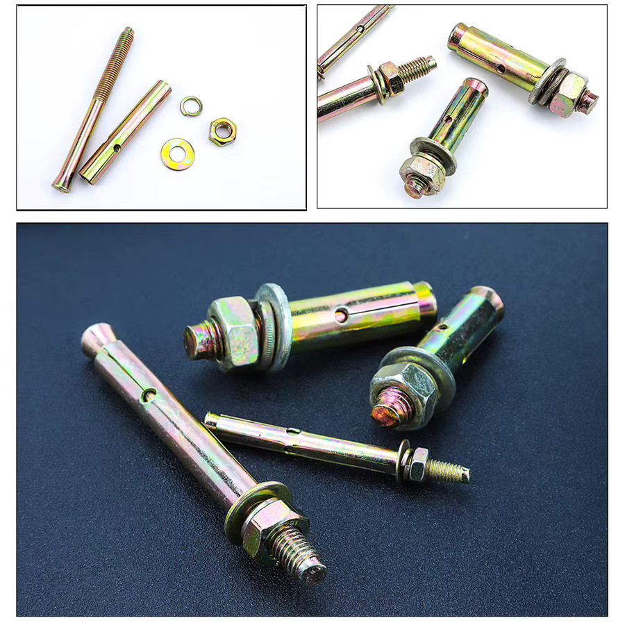 NINDEJIN Heavy Duty Expansionsbolzenanker aus verzinktem Stahl in Gelb für Beton, Hülsenanker in den Größen M6, M8, M10, M12, M14 und M16 - Bild 4