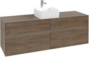V&B Waschtischunterschrank Collaro mit Waschtisch und LED-Beleuchtung, B/T/H: 160 x 54,8 x 50 cm - Bild 1