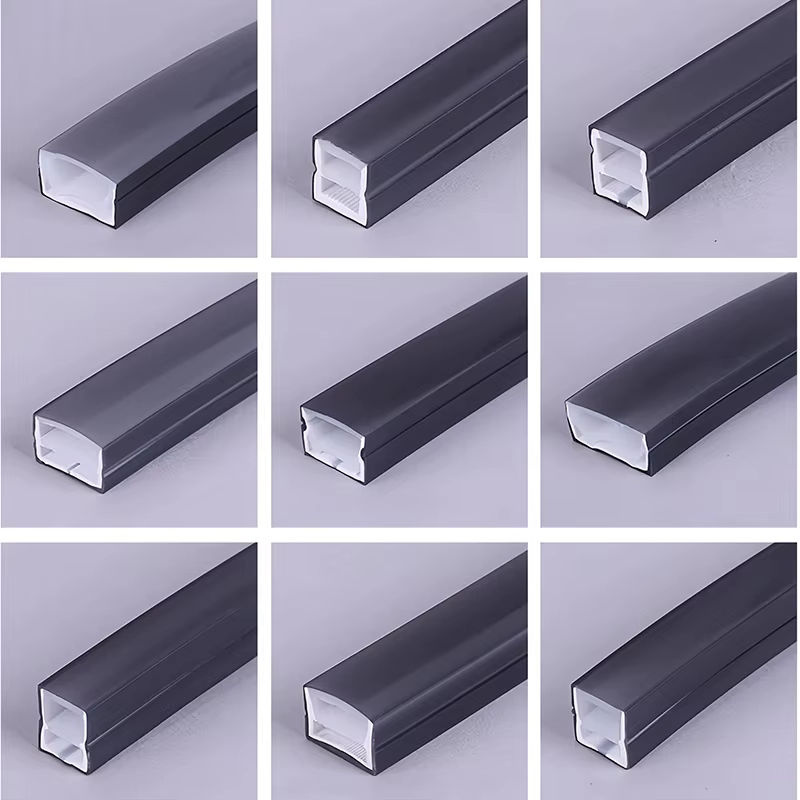 Khelse RGBIC Neon Flex LED Streifenlicht in Schwarz, wasserdichter Silikon-Kanaldiffusor für WS2811 und WS2812B - Bild 2