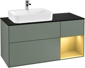 V&B Waschtischunterschrank Finion mit LED-Wandbeleuchtung, Breite: 120 cm, Lackiert - Bild 1