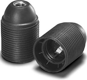 Houben Fassung E27 in Schwarz mit M10x1 Gewinde - Bild 1