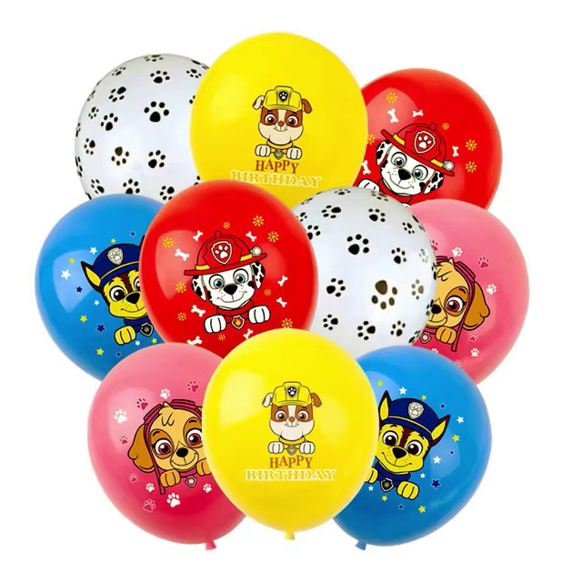10 Stück Paw Patrol Latexballons in Mehrfarbig für Kindergeburtstage mit Chase, Skye und Marshall - Bild 3