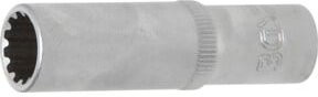 BGS Steckschlüssel-Einsatz Gear Lock tief, Antrieb 3/8 Zoll, SW 12 mm, silber - Bild 1