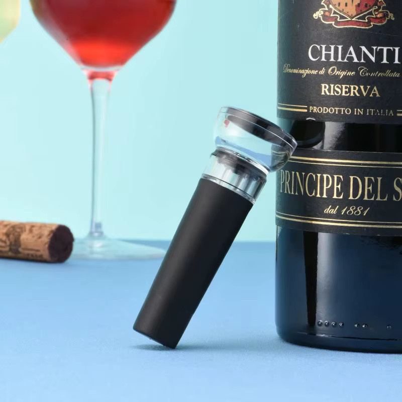 SUNFILI 5er Set Luftdichte Flaschenverschlüsse aus Kunststoff in Schwarz für Wein, Bier und Soda - Bild 5