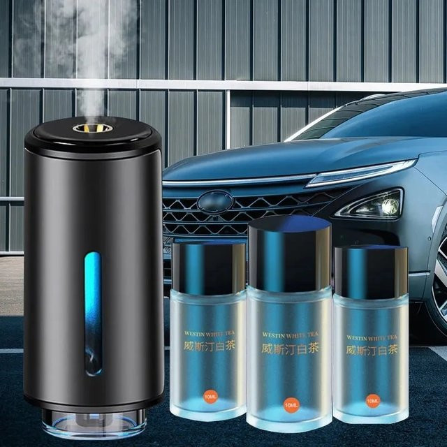 XMSJ Elektrischer Auto Lufterfrischer mit Aroma Diffusor für Ätherische Öle und Aromatherapie - Bild 1