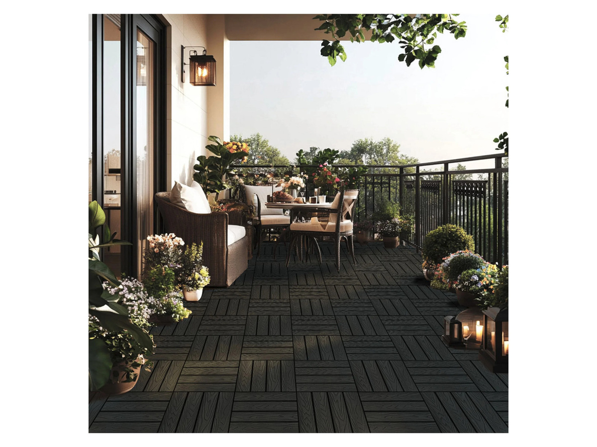 HOME DELUXE WPC Klickfliesen BAVARO PREMIUM Anthrazit 2,5 m² - Bild 1