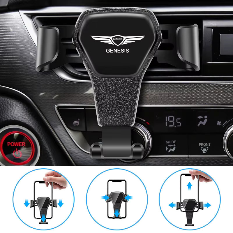 Universal-Autotelefonhalter für Genesis G80 GV70 GV80 GV60 G70 Essentia Neolun G90 GV90 in Schwarz für das Armaturenbrett - Bild 2