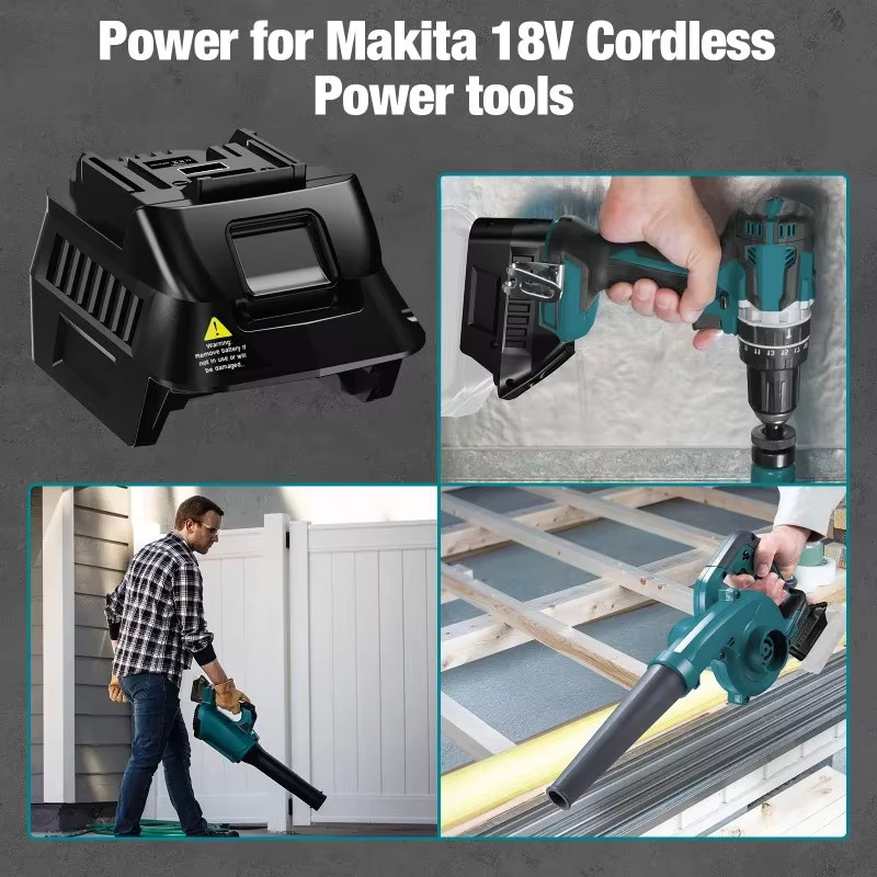 MT40MT18 Akku-Adapter-Konverter von Makita in Schwarz zur Umwandlung von Makita 40 V Li-Ionen-Akkus für die Nutzung mit Makita 18 V Li-Ionen-Elektrowerkzeugen - Bild 3