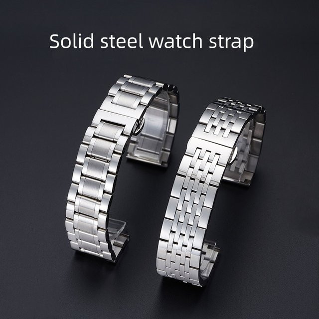 Aotelayer Uhrenarmband Edelstahl, Silber, Unisex, 20 mm, 22 mm - Bild 1