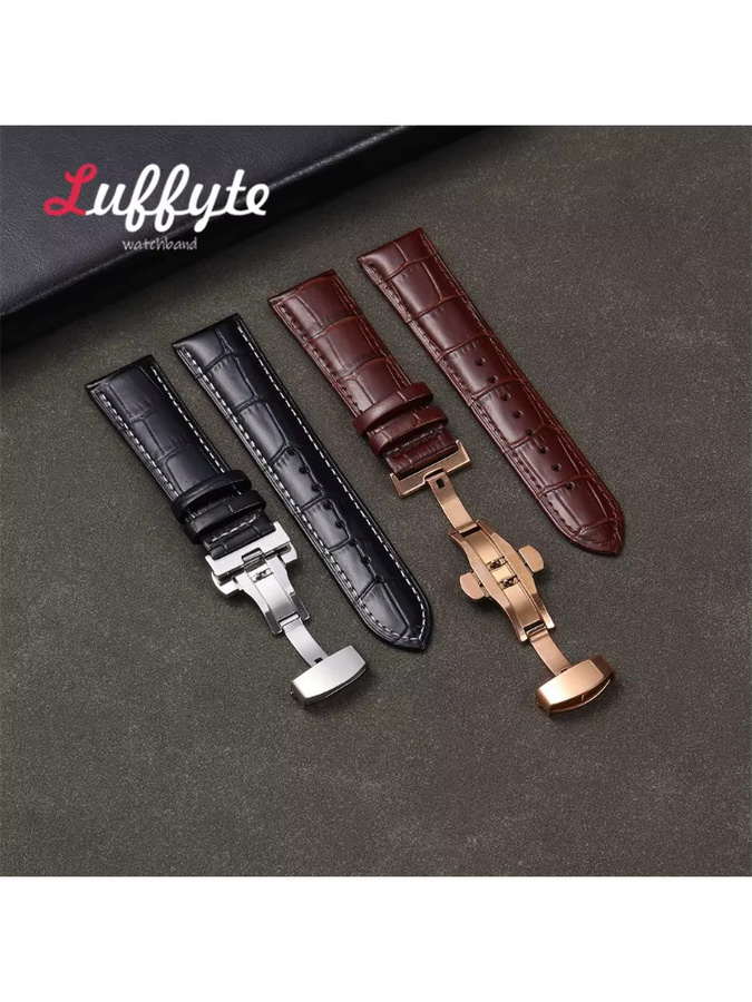 Luffyte Uhrenarmband Leder, Bambus-Knotenmuster, Unisex - Bild 2
