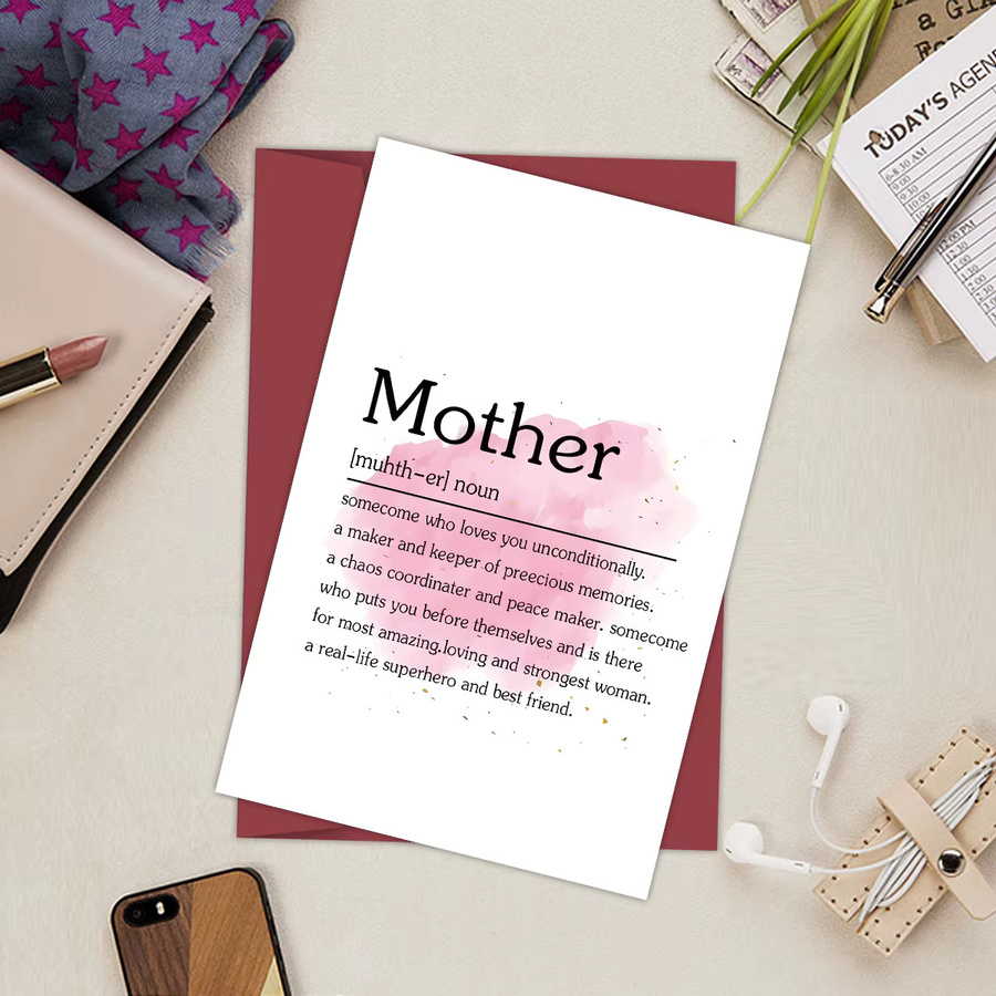 Kreative Muttertags- und Geburtstagskarte mit Umschlag in Weiß aus Papier - Bild 3