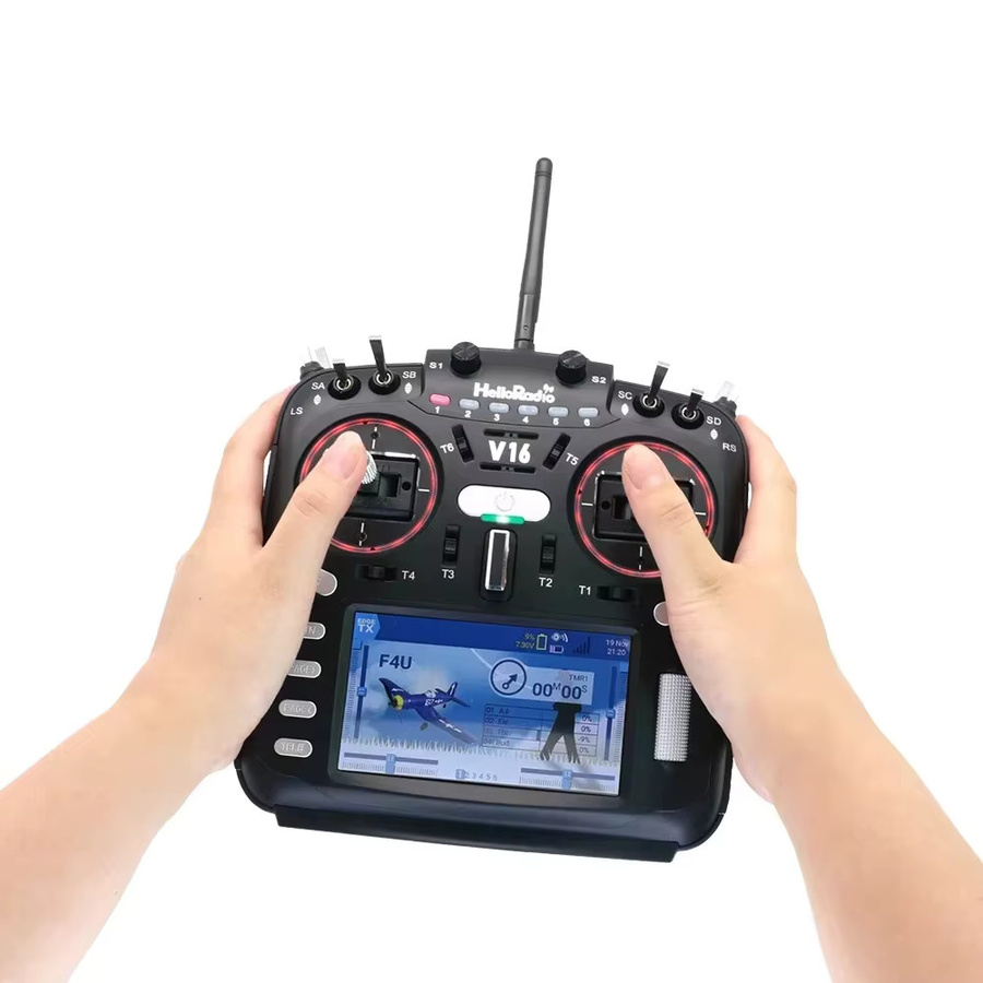 HelloRadio V16 Pro V16 V16 Max ELRS, 4-in-1 Multi EDGETX Hall Gimbals Fernsteuerung, black - Bild 2