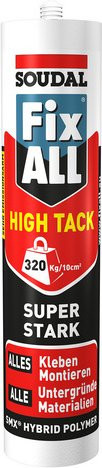 Soudal Fix All High Tack Hybrid Kraftkleber MS-Polymer, Weiß, 420 g - Bild 1