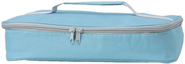 Isolierte Lunchtasche von Yiran Furniture in Blau, quadratische Thermo-Kühltasche für Bento-Boxen und Picknick, B/T/H: 28 x 22 x 7 cm - Bild 1