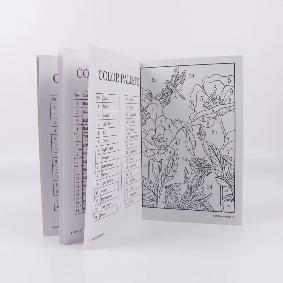 Malbuch Farbe nach Zahlen für Erwachsene mit 190 Seiten zur Angsttherapie und zum Stressabbau, Multicolour, Format A5 - Bild 2