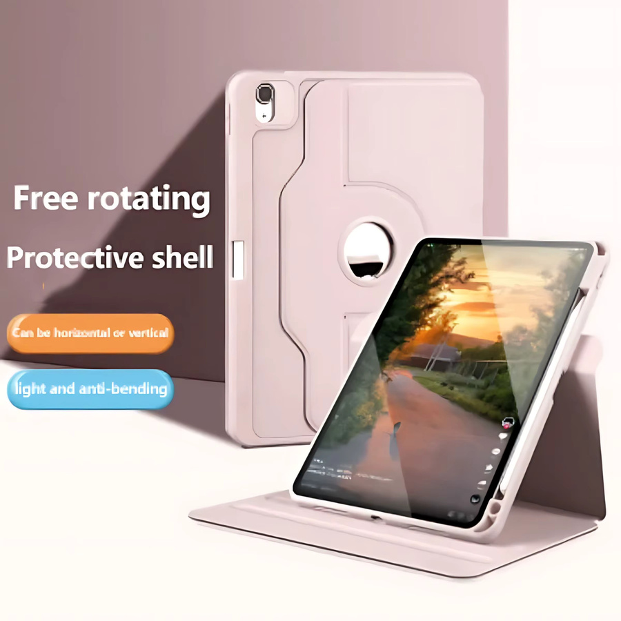 Schutzhülle für Apple iPad Air, iPad Pro und iPad Mini in Pink mit Flip-Funktion und Drehfunktion - Bild 3