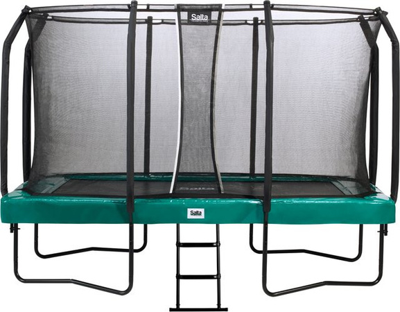 Salta First Class Trampolin Komplettsystem mit Sicherheitsnetz und Leiter, Grün, B/T: 366 x 214 cm