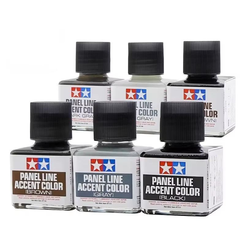TAMIYA Panel Line Accent Color, Emaille-Farbe, dunkelgrau-braun, 40 ml - Bild 1