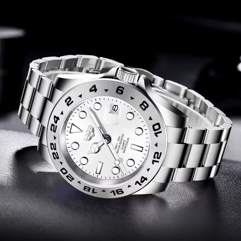 LIGE Chronograph, Quarz, Edelstahl, Herren - Bild 2