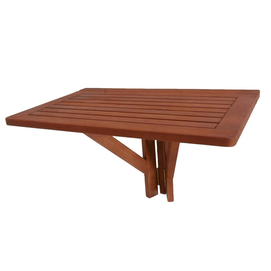 DELUKE Gartentisch SKAGEN aus Eukalyptus Natur, wetterfester Hängetisch für Garten und Balkon, B/T/H: 60 x 40 x 37 cm - Bild 2