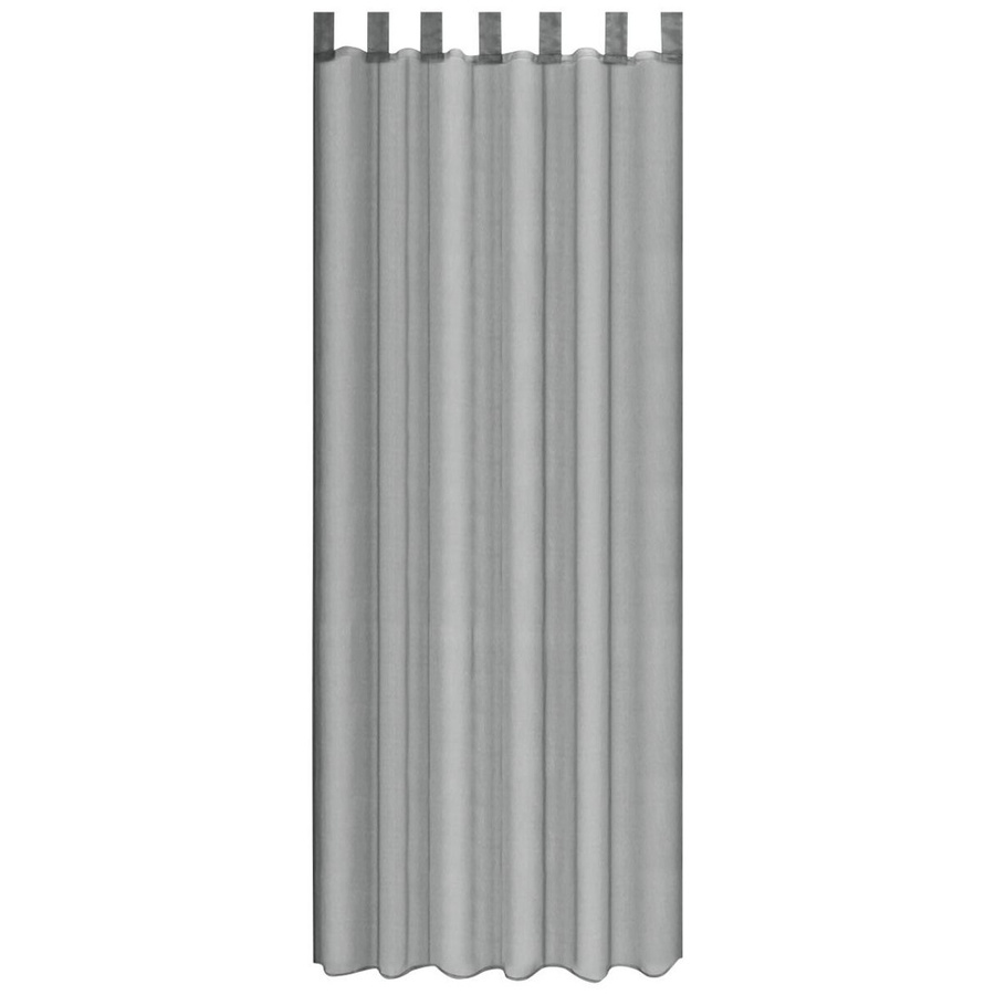 Sensation Schlaufenvorhang in Silber, transparentes Organza-Design, B: 140 cm, H: 235 cm - Bild 2