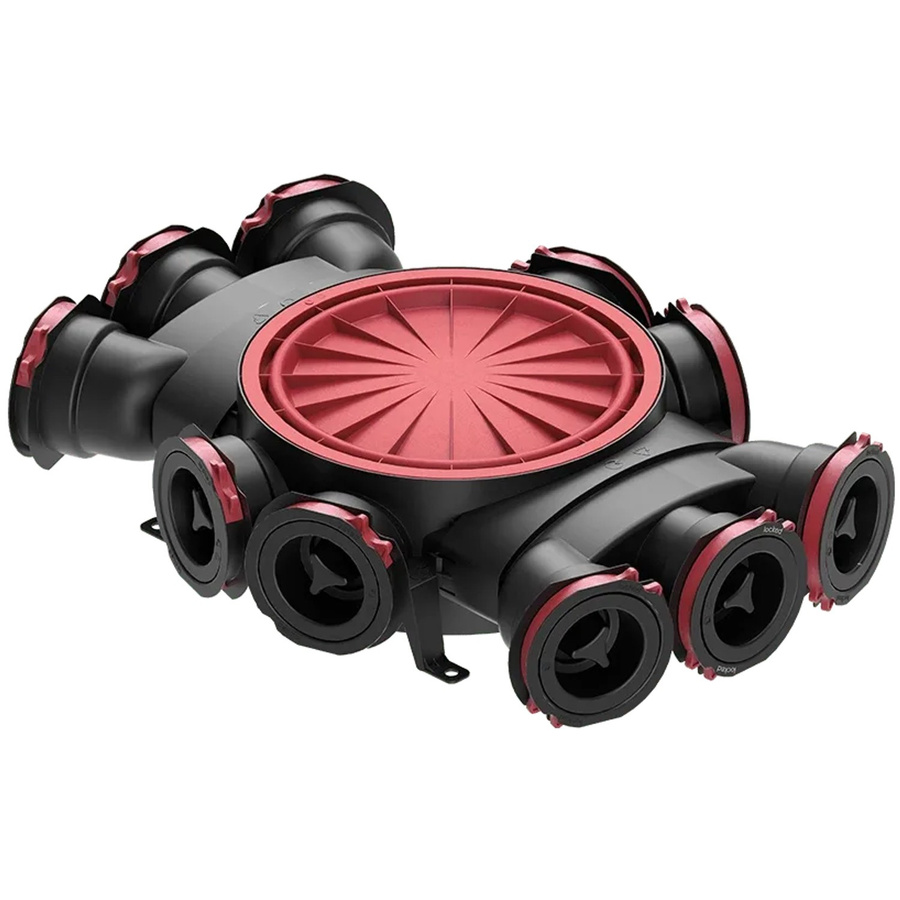 Heatpex Lüftungsverteiler Connector für Zentrale Wohnraumlüftung ATC1 mit OneClick-Technologie, Schwarz, 10 x 75 mm - Bild 2