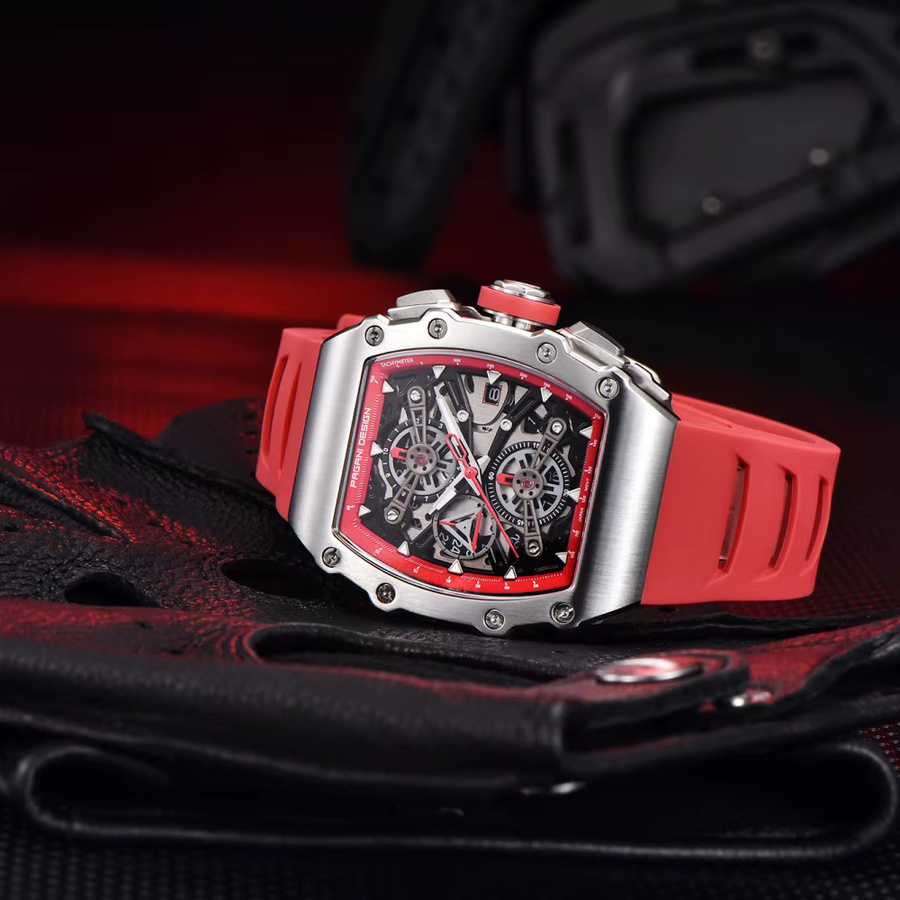 PAGANI DESIGN Chronograph, Quarz, Edelstahl, 40 mm, Herren, Schwarz, Silber - Bild 3