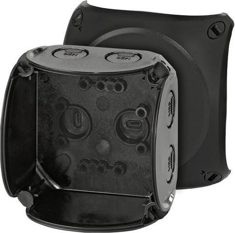 Hensel Abzweigkasten Schwarz B/T/H: 9,3 x 9,3 x 6,2 cm - Bild 1
