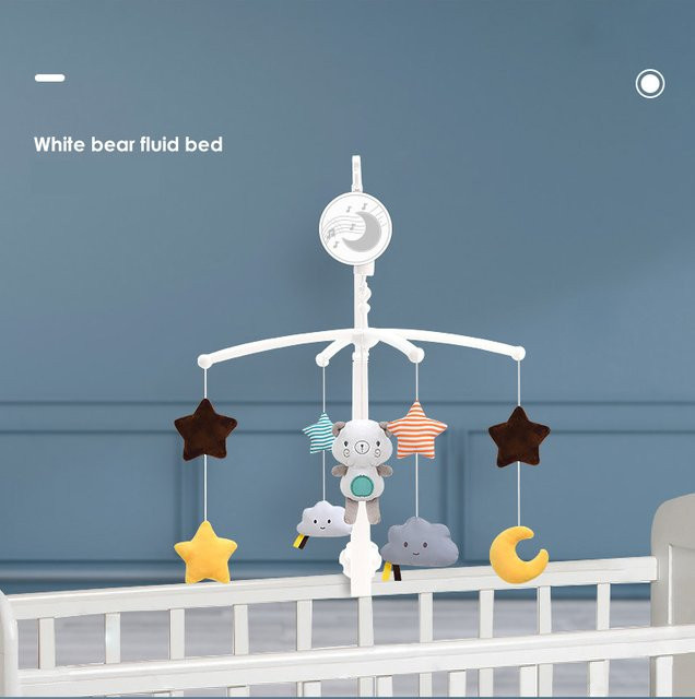 MZHUH Baby Musical Crib Mobile mit hängenden rotierenden Spielzeugen, Bunt / Mehrfarbig - Bild 1