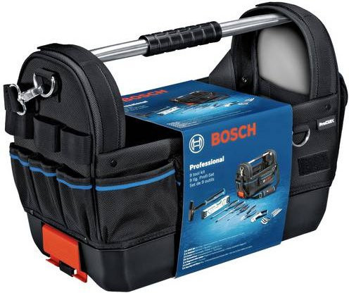 Bosch Professional Werkzeugtasche GWT 20 Set mit 8-teiligem Handwerkzeug-Zubehör in Schwarz - Bild 1